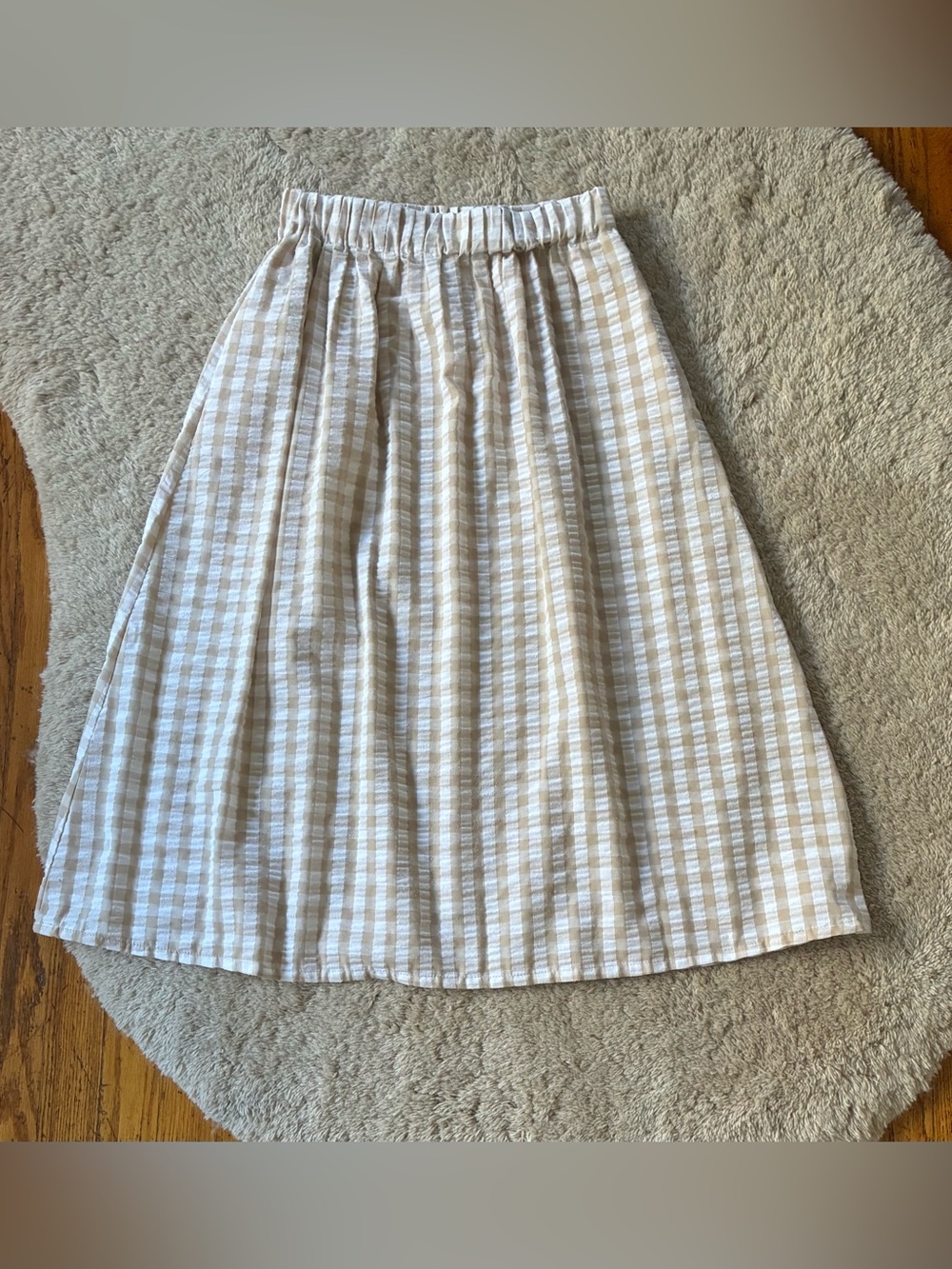 J. Llambias gingham check seersucker skirt